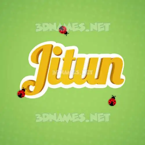 jitun in Ladybugs style - 3D name wallpaper