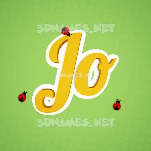 jo in Ladybugs style - 3D name wallpaper