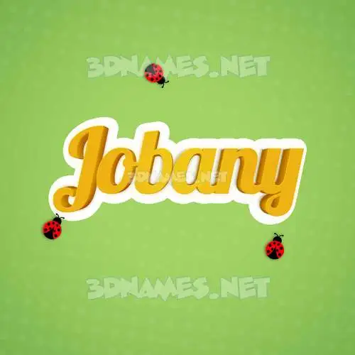 jobany in Ladybugs style - 3D name wallpaper