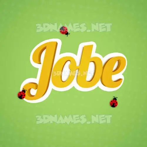 jobe in Ladybugs style - 3D name wallpaper jobe in Ladybugs style - 3D name wallpaper
