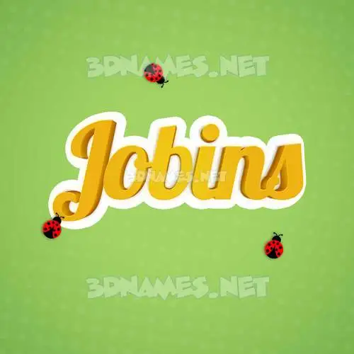 jobins in Ladybugs style - 3D name wallpaper