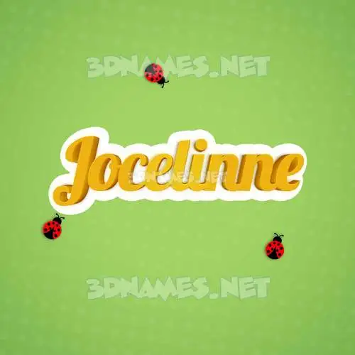 jocelinne in Ladybugs style - 3D name wallpaper