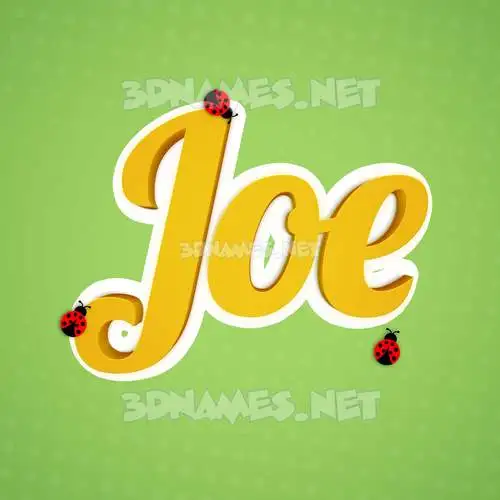 joe in Ladybugs style - 3D name wallpaper