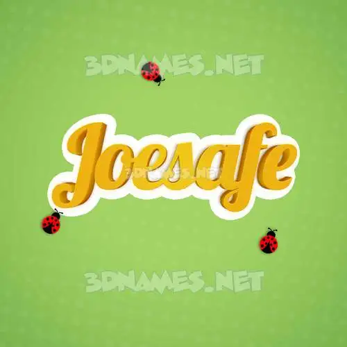 joesafe in Ladybugs style - 3D name wallpaper joesafe in Ladybugs style - 3D name wallpaper