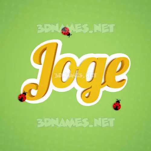 joge in Ladybugs style - 3D name wallpaper joge in Ladybugs style - 3D name wallpaper