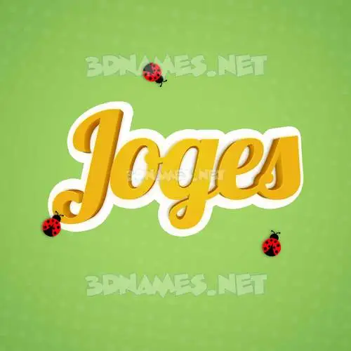 joges in Ladybugs style - 3D name wallpaper joges in Ladybugs style - 3D name wallpaper