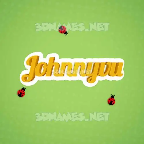 johnnyvu in Ladybugs style - 3D name wallpaper johnnyvu in Ladybugs style - 3D name wallpaper