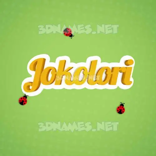 jokolori in Ladybugs style - 3D name wallpaper jokolori in Ladybugs style - 3D name wallpaper
