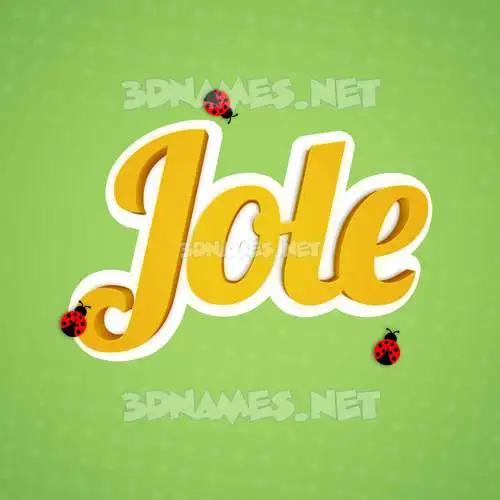 jole in Ladybugs style - 3D name wallpaper