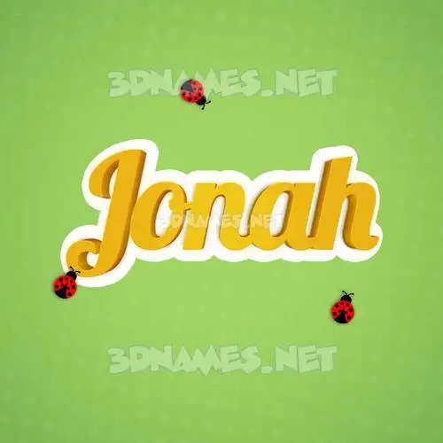 jonah in Ladybugs style - 3D name wallpaper