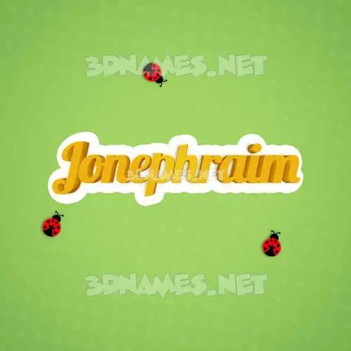 jonephraim in Ladybugs style - 3D name wallpaper