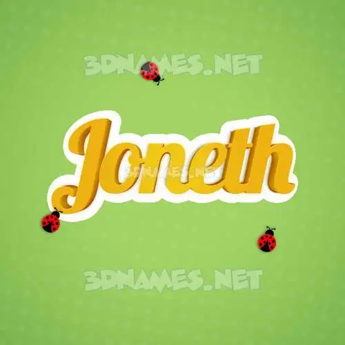 joneth in Ladybugs style - 3D name wallpaper