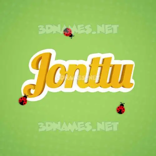 jonttu in Ladybugs style - 3D name wallpaper
