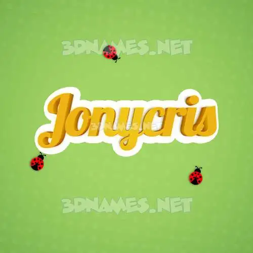 jonycris in Ladybugs style - 3D name wallpaper