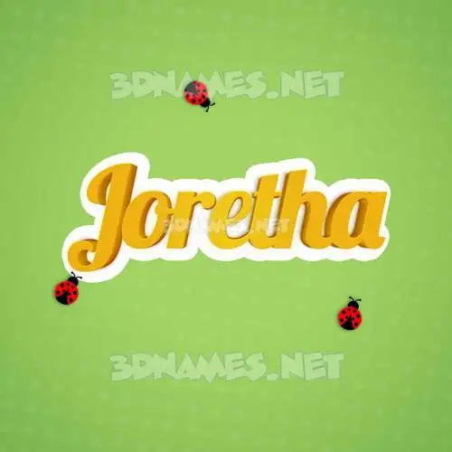 joretha in Ladybugs style - 3D name wallpaper
