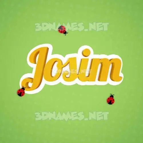 josim in Ladybugs style - 3D name wallpaper