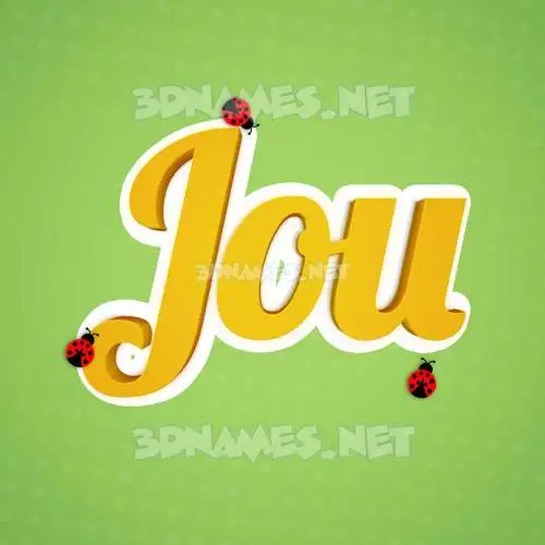 jou in Ladybugs style - 3D name wallpaper jou in Ladybugs style - 3D name wallpaper