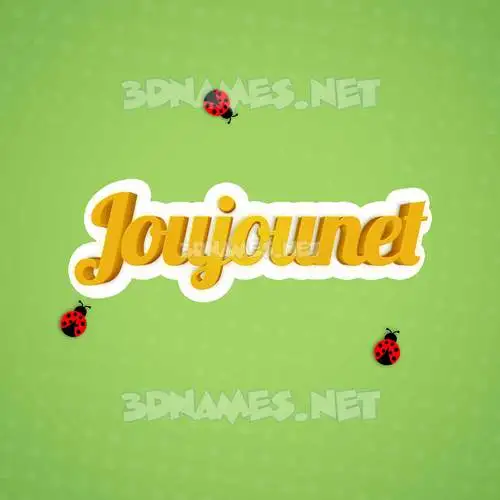 joujounet in Ladybugs style - 3D name wallpaper joujounet in Ladybugs style - 3D name wallpaper
