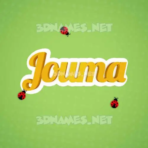 jouma in Ladybugs style - 3D name wallpaper jouma in Ladybugs style - 3D name wallpaper