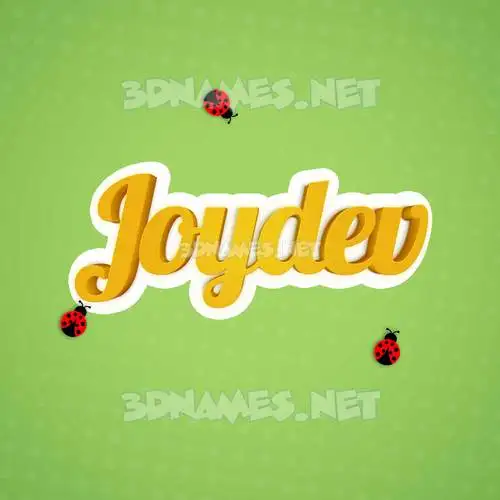 joydev in Ladybugs style - 3D name wallpaper
