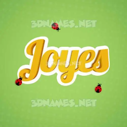 joyes in Ladybugs style - 3D name wallpaper joyes in Ladybugs style - 3D name wallpaper
