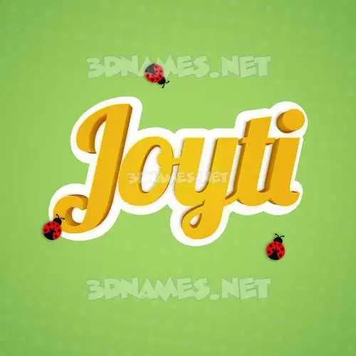 joyti in Ladybugs style - 3D name wallpaper