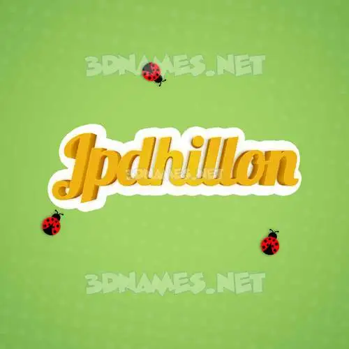 jpdhillon in Ladybugs style - 3D name wallpaper jpdhillon in Ladybugs style - 3D name wallpaper