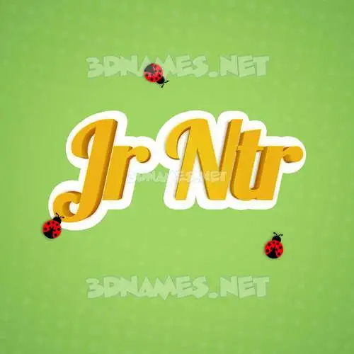 jr ntr in Ladybugs style - 3D name wallpaper jr ntr in Ladybugs style - 3D name wallpaper