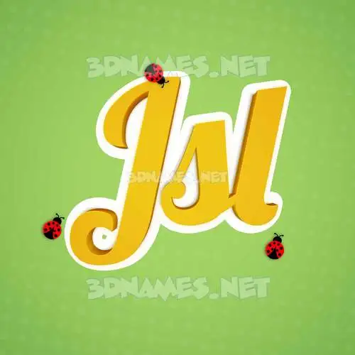 jsl in Ladybugs style - 3D name wallpaper