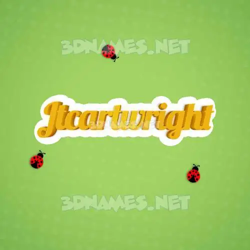 jtcartwright in Ladybugs style - 3D name wallpaper jtcartwright in Ladybugs style - 3D name wallpaper