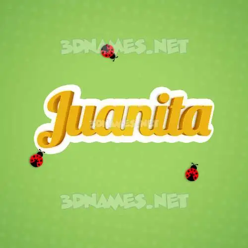 juanita in Ladybugs style - 3D name wallpaper