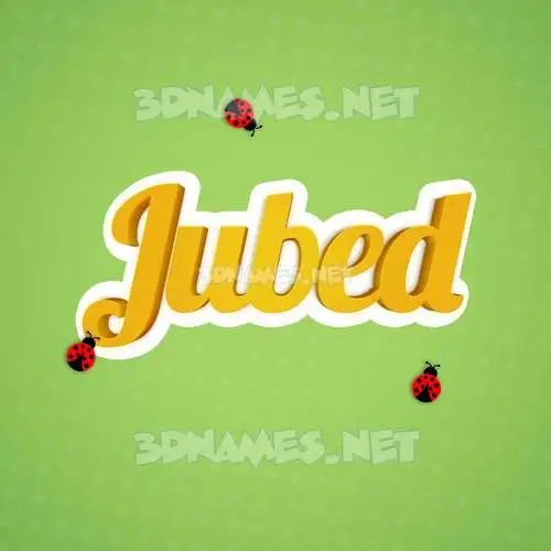 jubed in Ladybugs style - 3D name wallpaper jubed in Ladybugs style - 3D name wallpaper