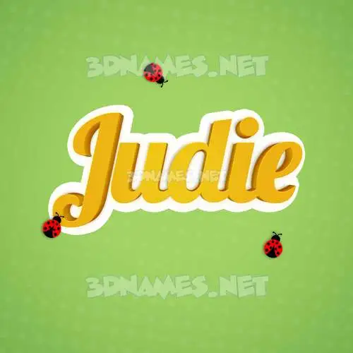 judie in Ladybugs style - 3D name wallpaper