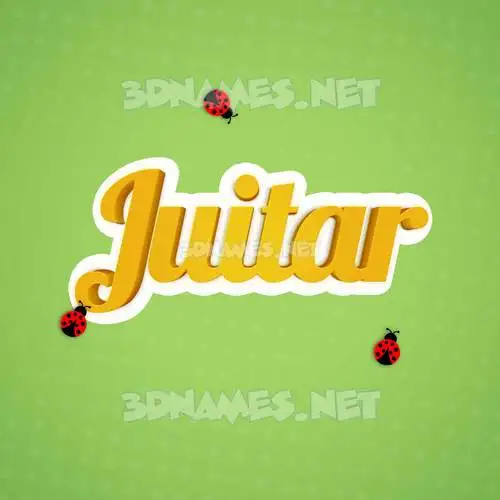 juitar in Ladybugs style - 3D name wallpaper juitar in Ladybugs style - 3D name wallpaper
