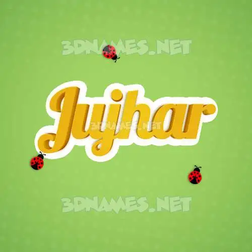 jujhar in Ladybugs style - 3D name wallpaper
