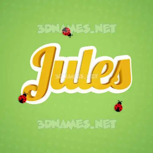 jules in Ladybugs style - 3D name wallpaper
