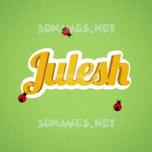 julesh in Ladybugs style - 3D name wallpaper