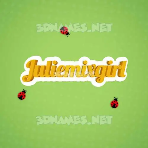 juliemixgirl in Ladybugs style - 3D name wallpaper juliemixgirl in Ladybugs style - 3D name wallpaper