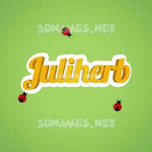 juliherb in Ladybugs style - 3D name wallpaper