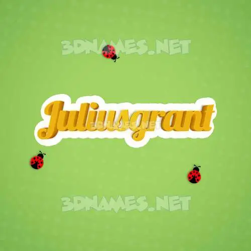 juliusgrant in Ladybugs style - 3D name wallpaper juliusgrant in Ladybugs style - 3D name wallpaper