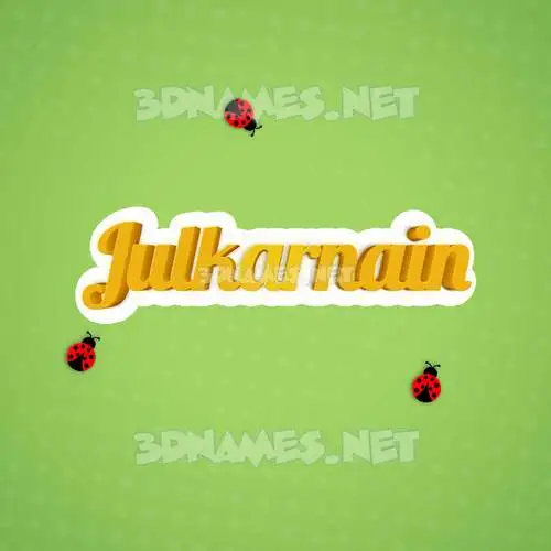 julkarnain in Ladybugs style - 3D name wallpaper julkarnain in Ladybugs style - 3D name wallpaper