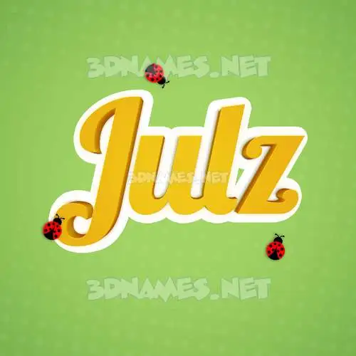 julz in Ladybugs style - 3D name wallpaper julz in Ladybugs style - 3D name wallpaper