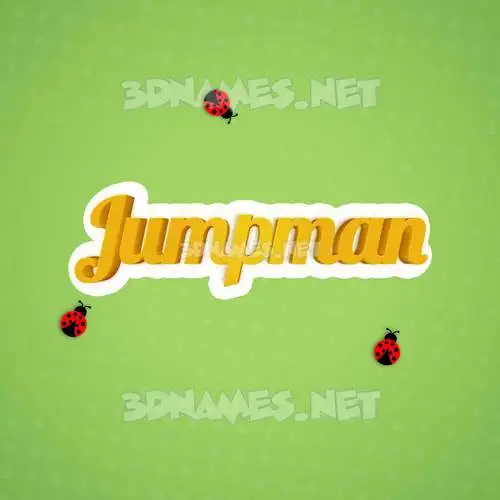 jumpman in Ladybugs style - 3D name wallpaper