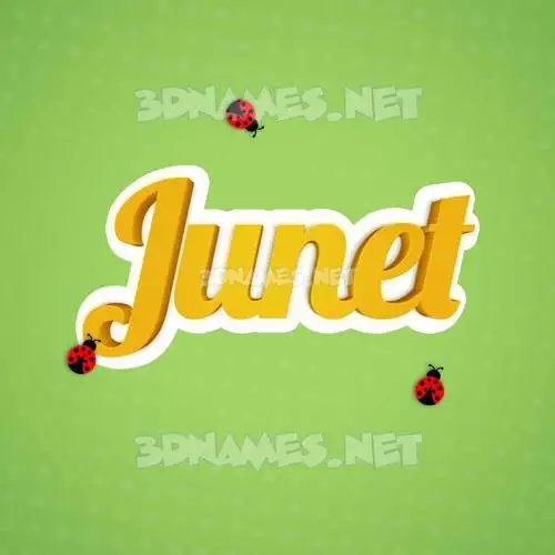 junet in Ladybugs style - 3D name wallpaper junet in Ladybugs style - 3D name wallpaper