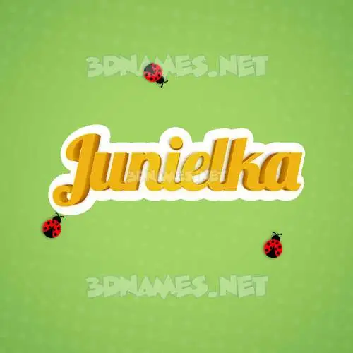 junielka in Ladybugs style - 3D name wallpaper junielka in Ladybugs style - 3D name wallpaper