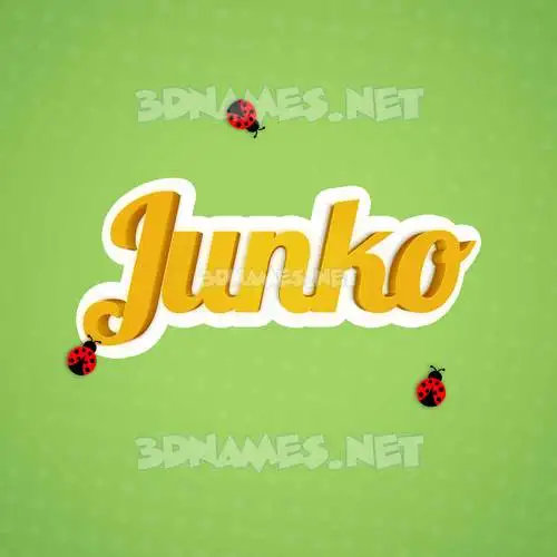 junko in Ladybugs style - 3D name wallpaper junko in Ladybugs style - 3D name wallpaper