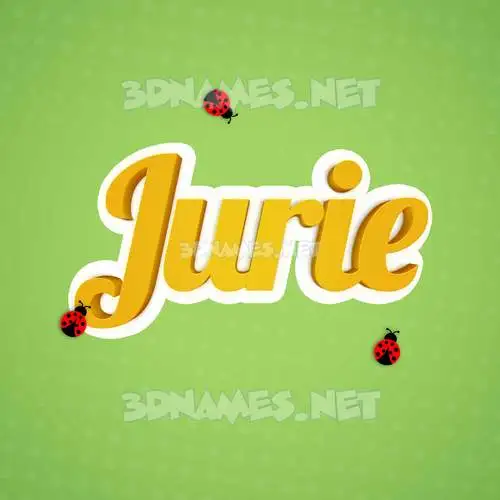 jurie in Ladybugs style - 3D name wallpaper jurie in Ladybugs style - 3D name wallpaper