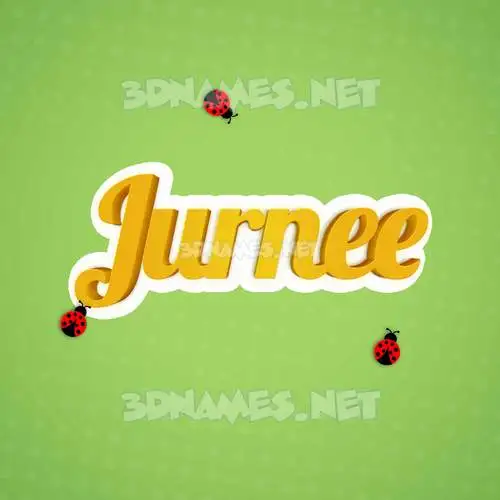 jurnee in Ladybugs style - 3D name wallpaper