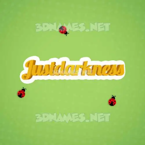 justdarkness in Ladybugs style - 3D name wallpaper justdarkness in Ladybugs style - 3D name wallpaper