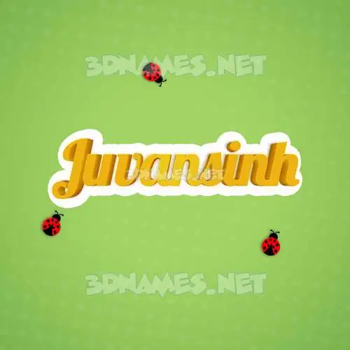 juvansinh in Ladybugs style - 3D name wallpaper